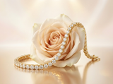 Bracelets - tennis bracelet on cream rose