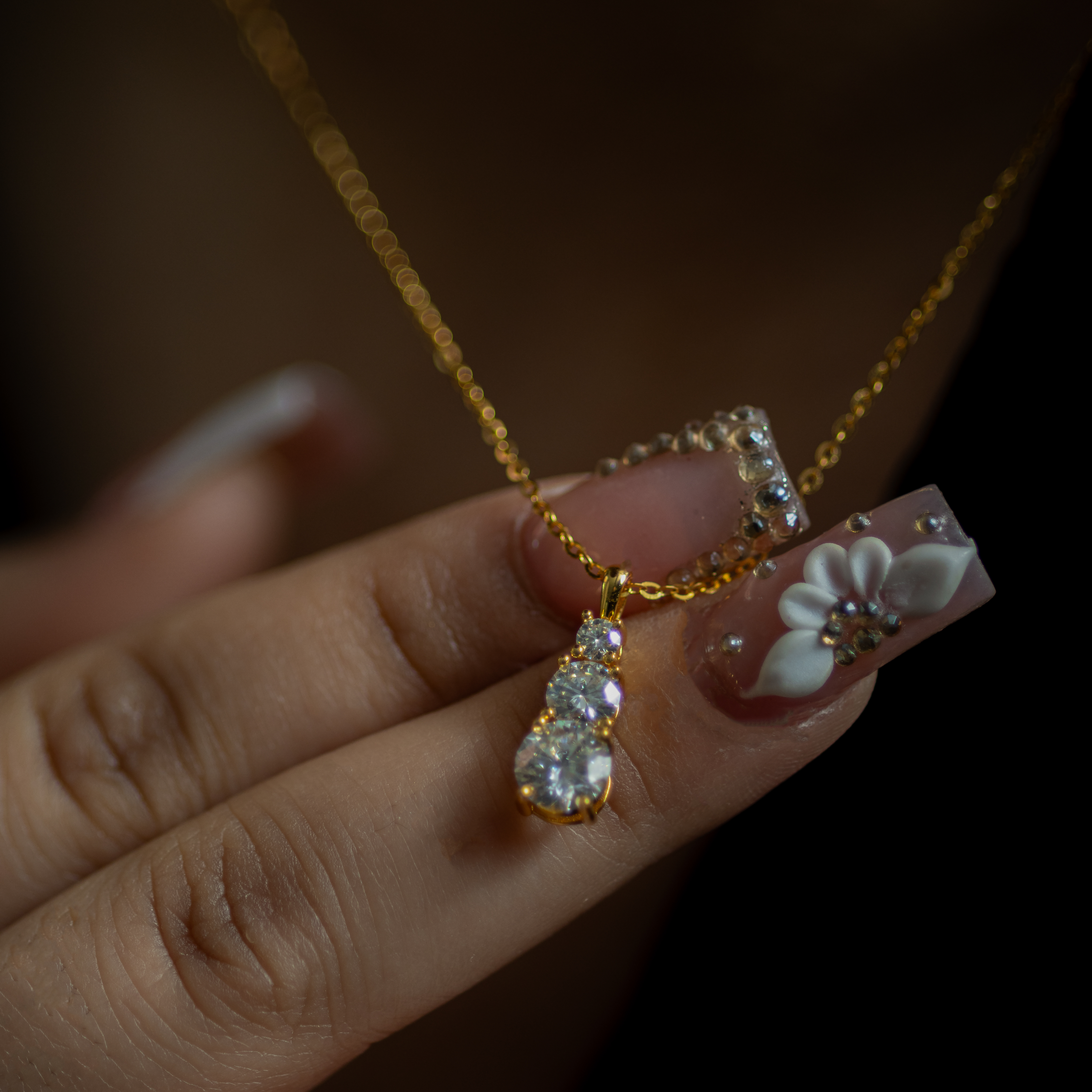The MOHRA Triple-Stone Pendant