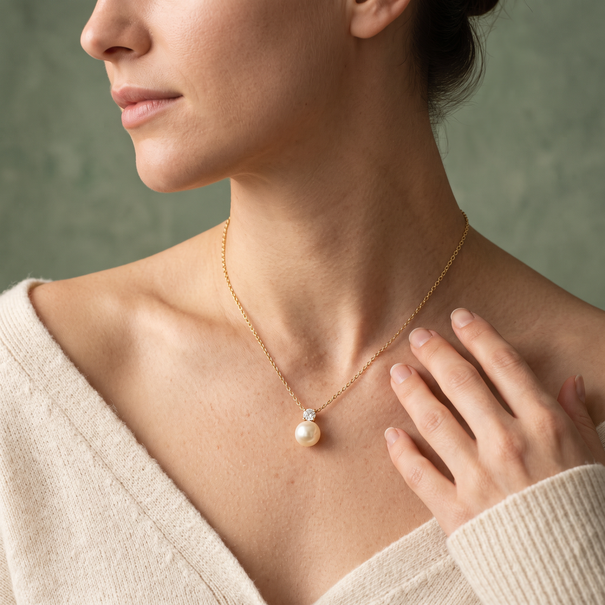 The MOHRA Pearl Pendant — Gold