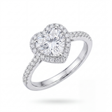Diamond ring with a white background