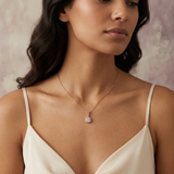 The MOHRA Square Halo Pendant — Rose Gold