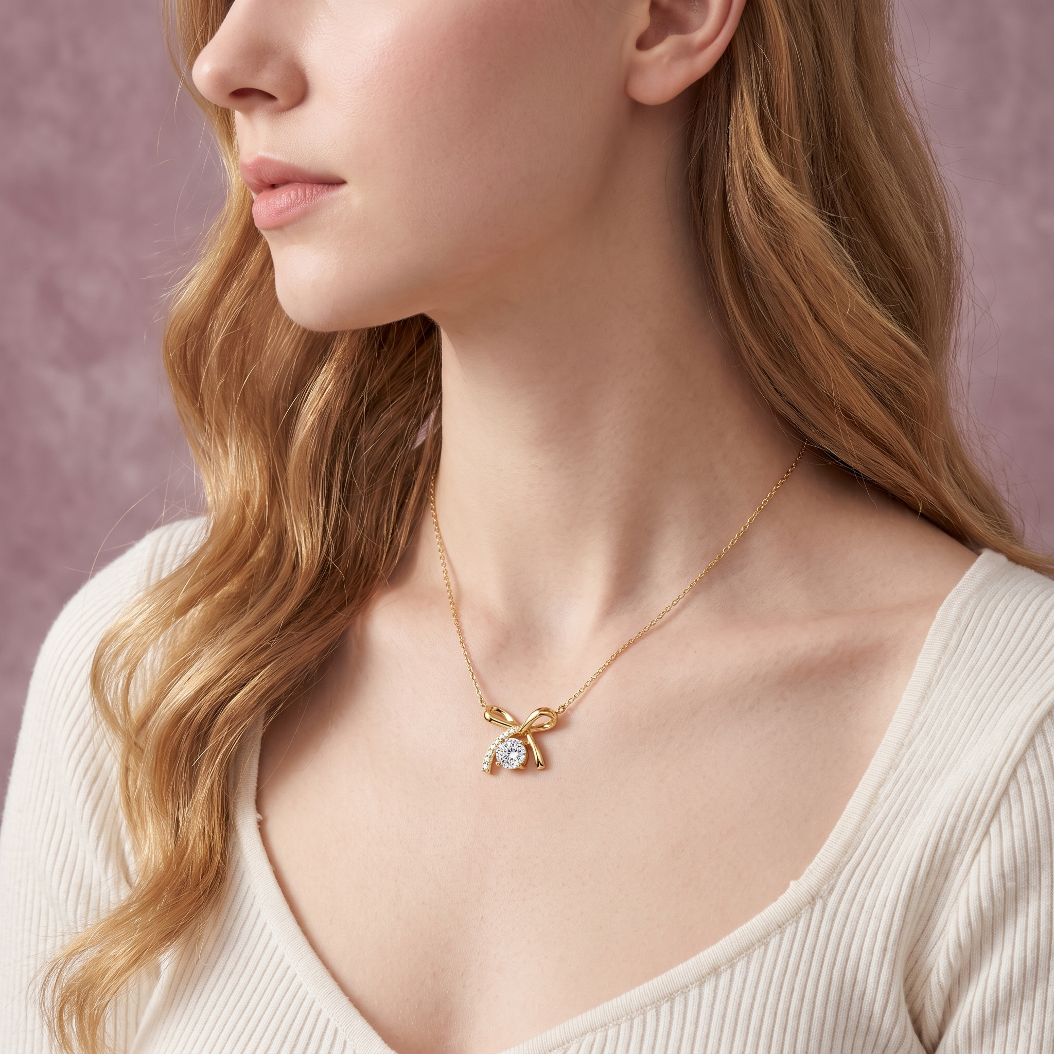The MOHRA Bow Pendant — Gold