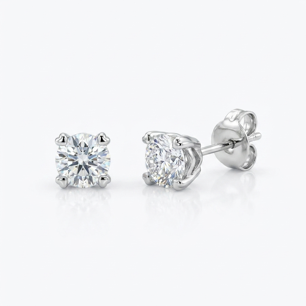 The MOHRA Heart-Prong Studs — Silver