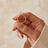 The MOHRA 5ct Emerald Halo Ring — Gold