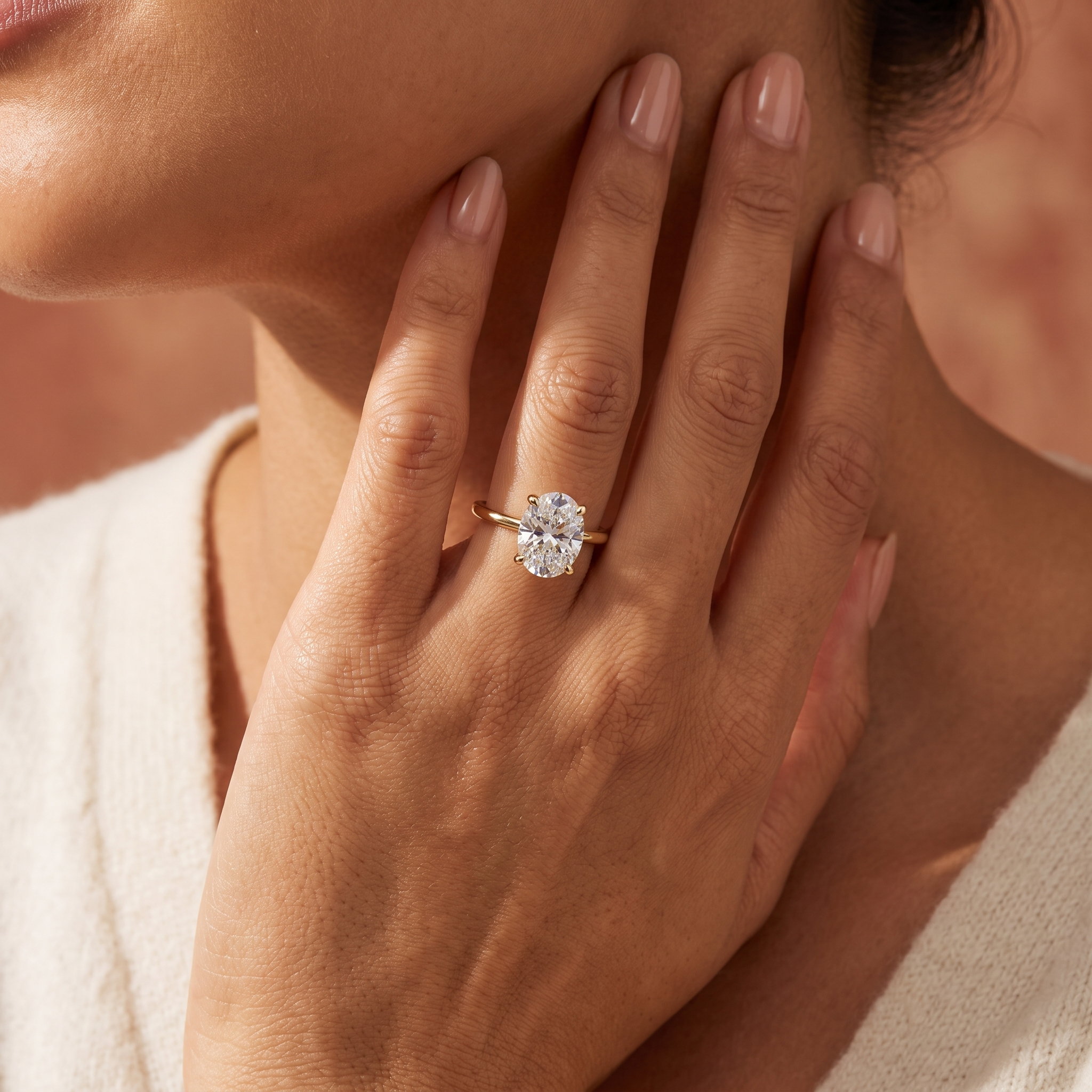 The MOHRA 5ct Oval Solitaire Ring — Gold