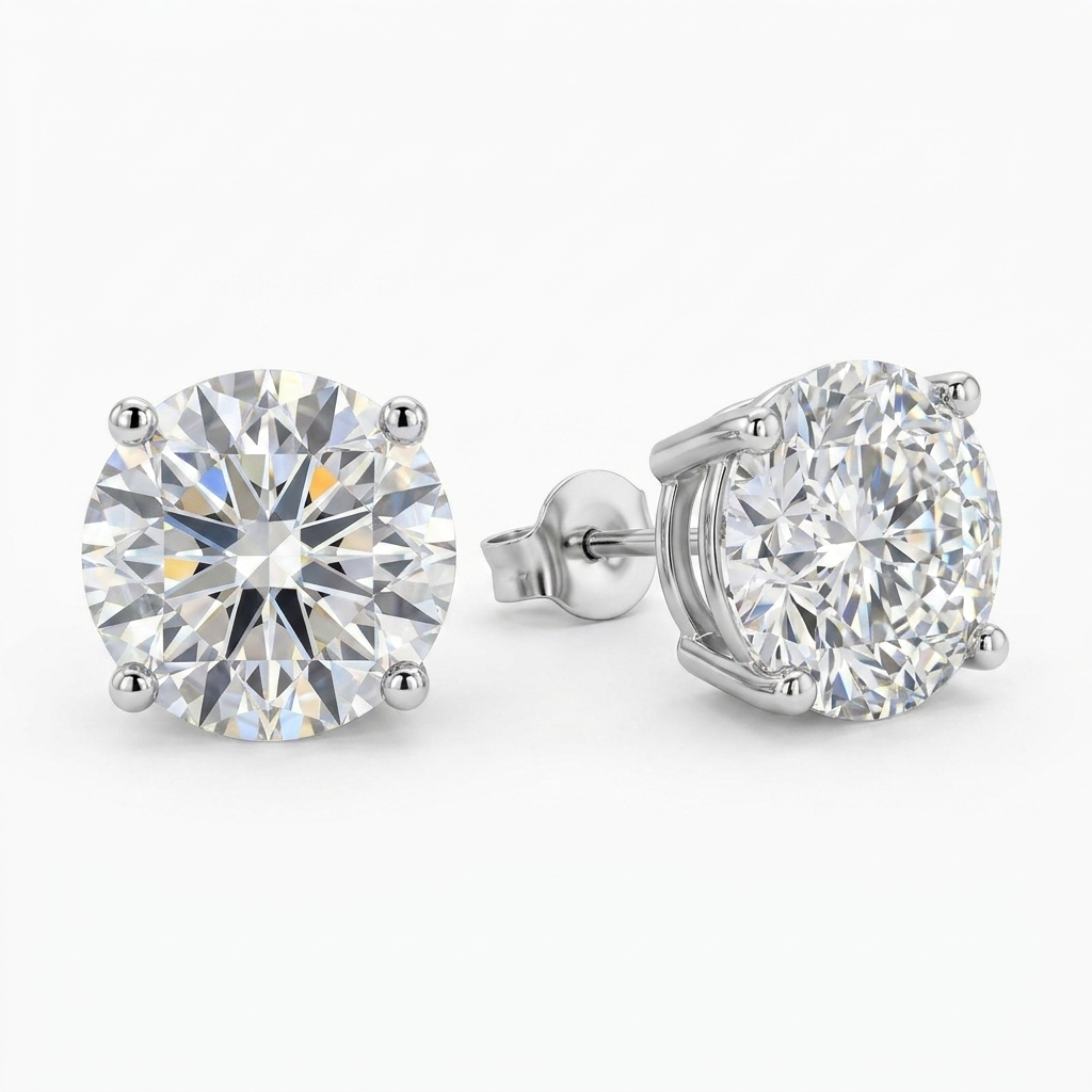 The MOHRA 2ct Solitaire Studs — Silver