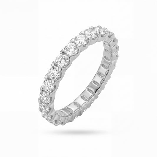Diamond ring with a white background