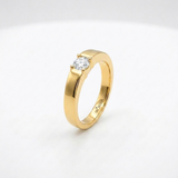 The MOHRA Bezel Solitaire Ring — Gold Vermeil