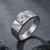 The MOHRA Men's Pavé Solitaire Ring — Silver