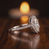 The MOHRA Marquise Halo Ring — Silver