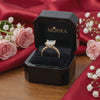 The MOHRA 5ct Emerald Halo Ring — Gold