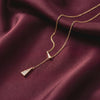 The MOHRA Pavé Lariat Pendant — Gold