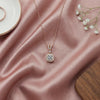 The MOHRA Square Halo Pendant — Rose Gold