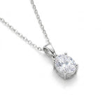 Diamond necklace on a white background