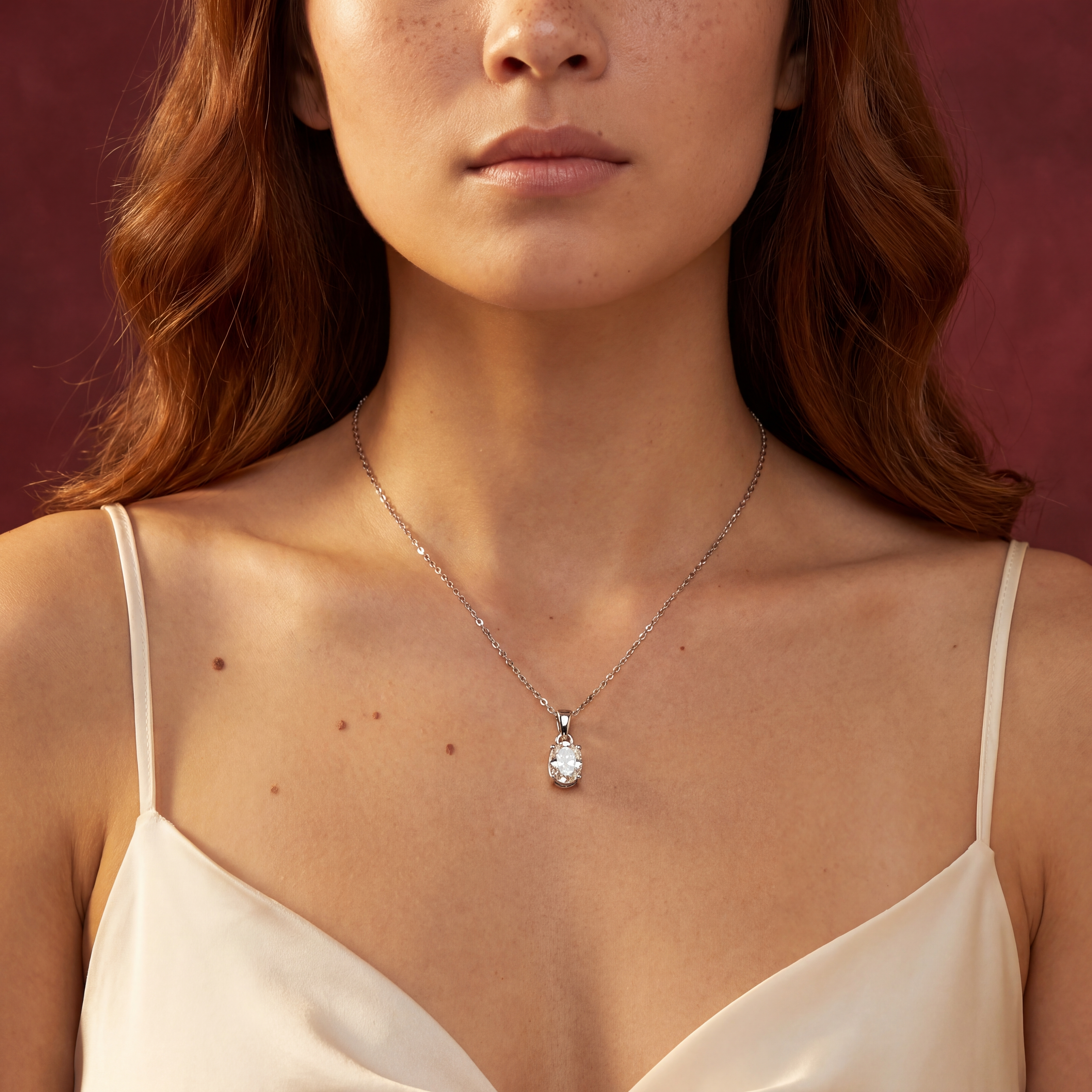 The MOHRA Oval Solitaire Pendant