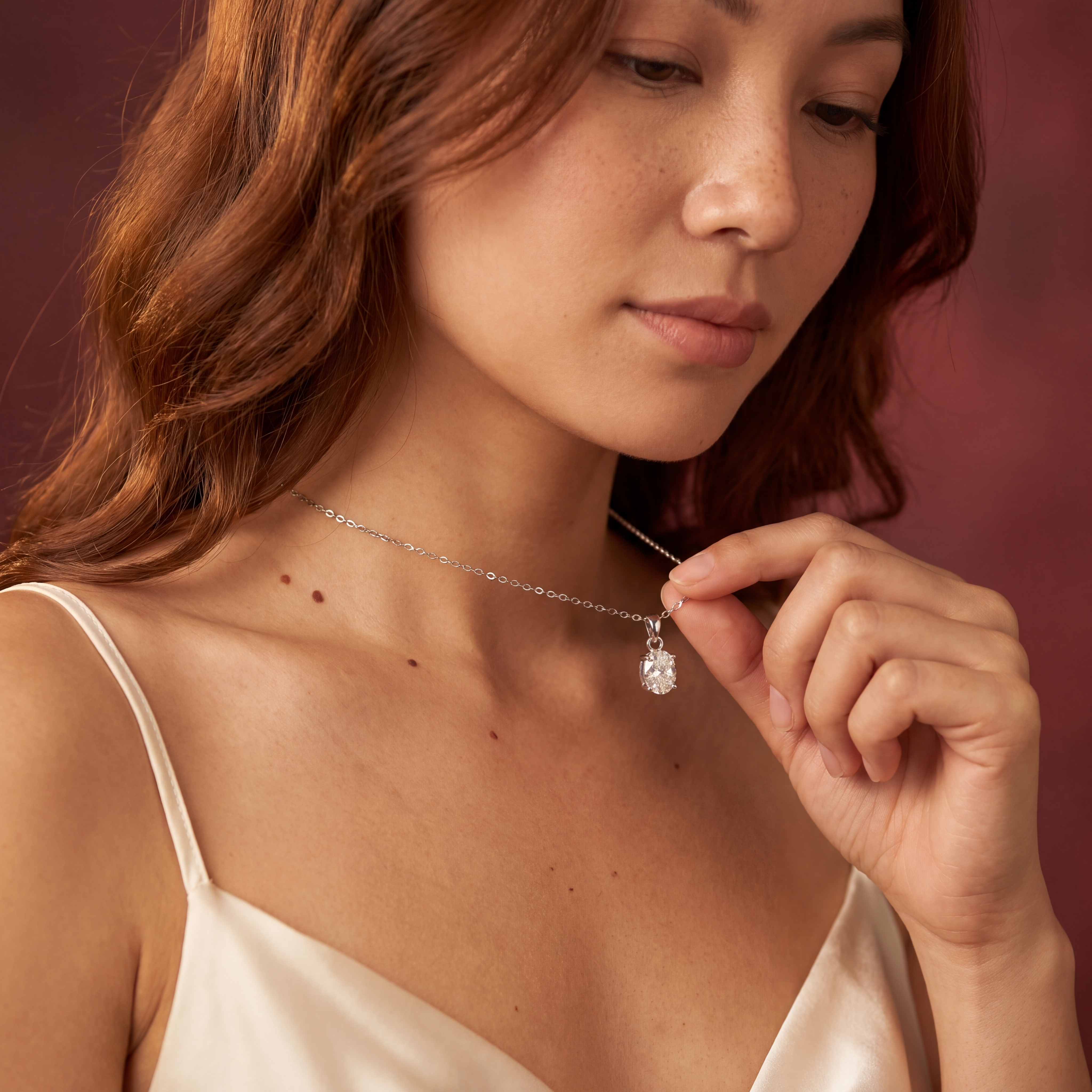 The MOHRA Oval Solitaire Pendant