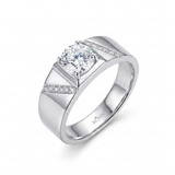 The MOHRA Men's Pavé Solitaire Ring — Silver