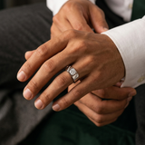 The MOHRA Men's Pavé Solitaire Ring — Silver