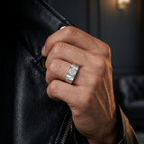 The MOHRA Men's Pavé Solitaire Ring — Silver