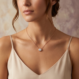 The MOHRA Bezel Solitaire Pendant — Rose Gold