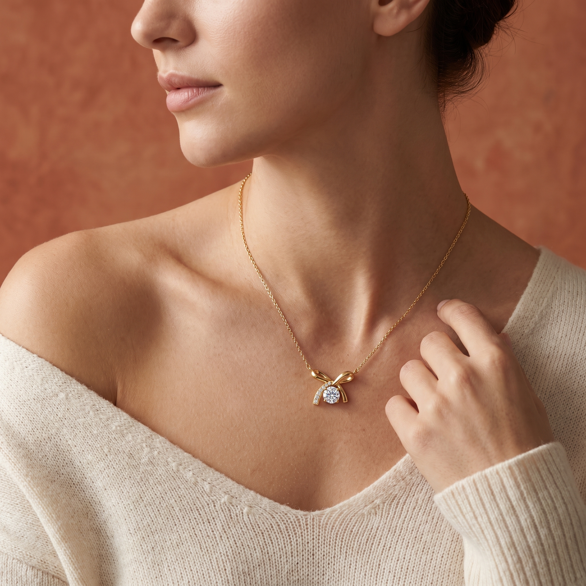 The MOHRA Bow Pendant — Gold