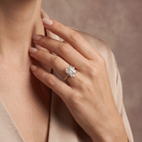 The MOHRA 5ct Emerald Halo Ring — Gold