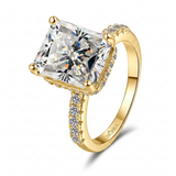The MOHRA 5ct Emerald Halo Ring — Gold