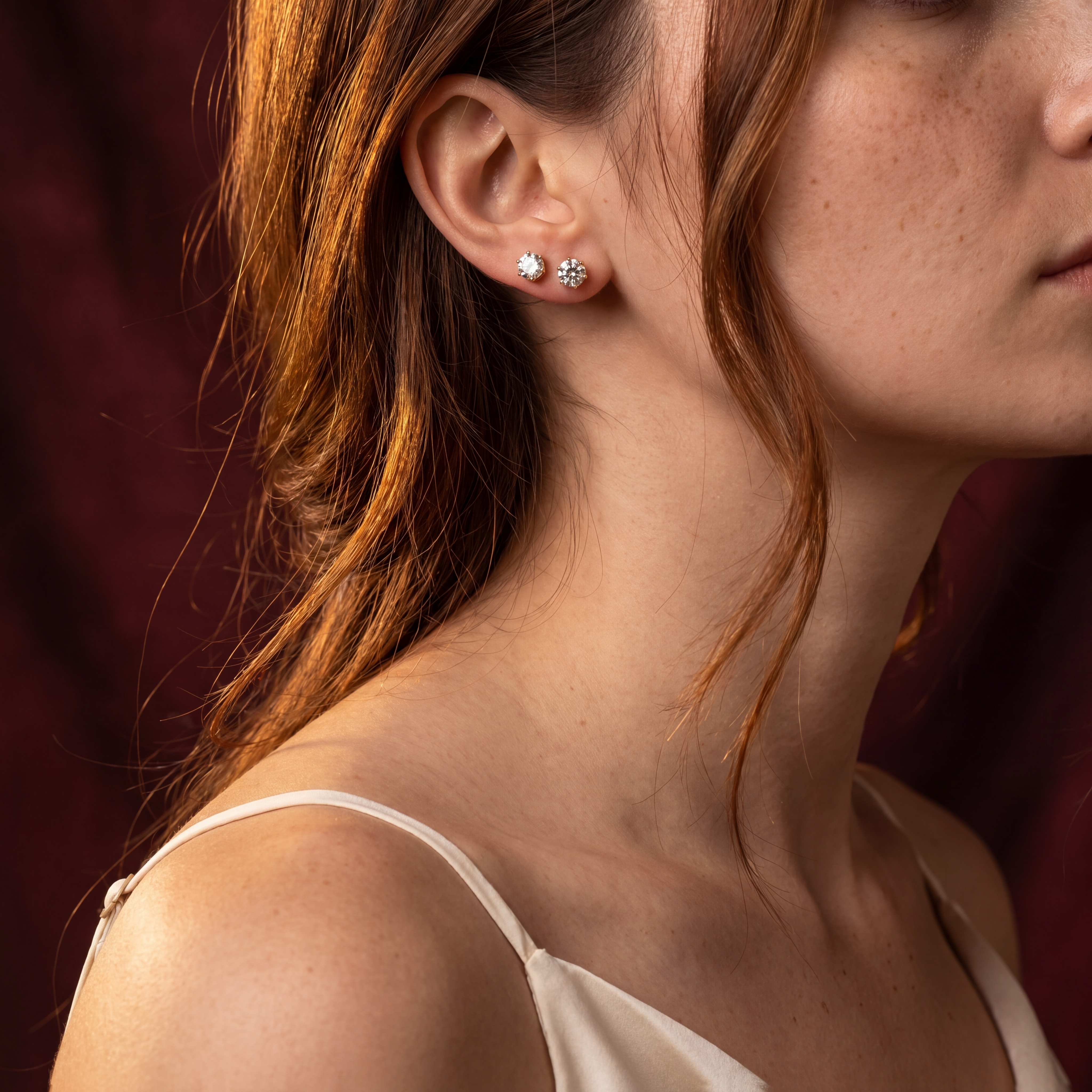 The MOHRA Solitaire Studs — Gold