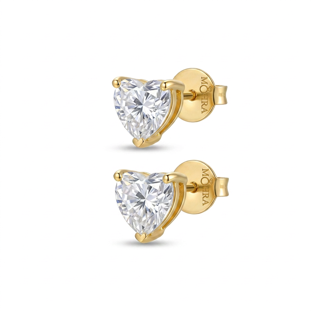 The MOHRA Heart Studs — Gold